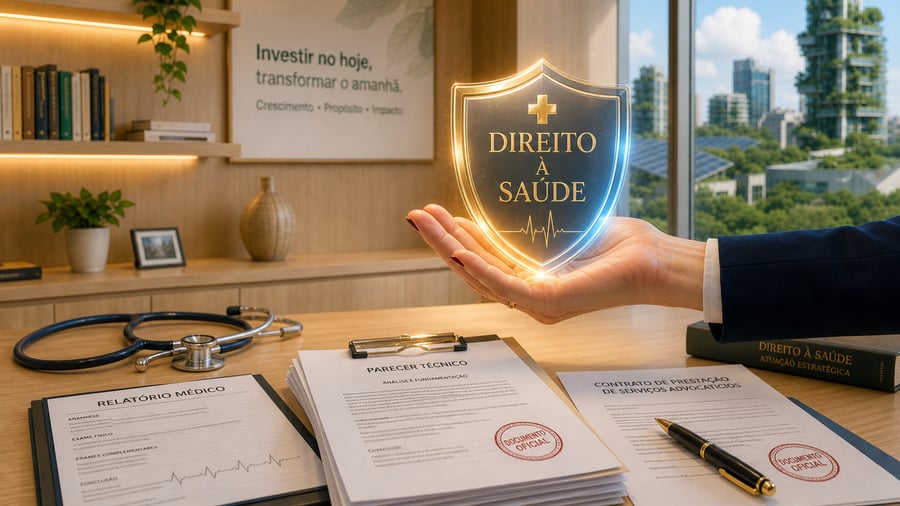 Imagem institucional da área de Direito à Saúde